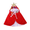 Xmas Dog Cloak Pet Cat Christmas Costume Santa Cape Coat Clothes Red S