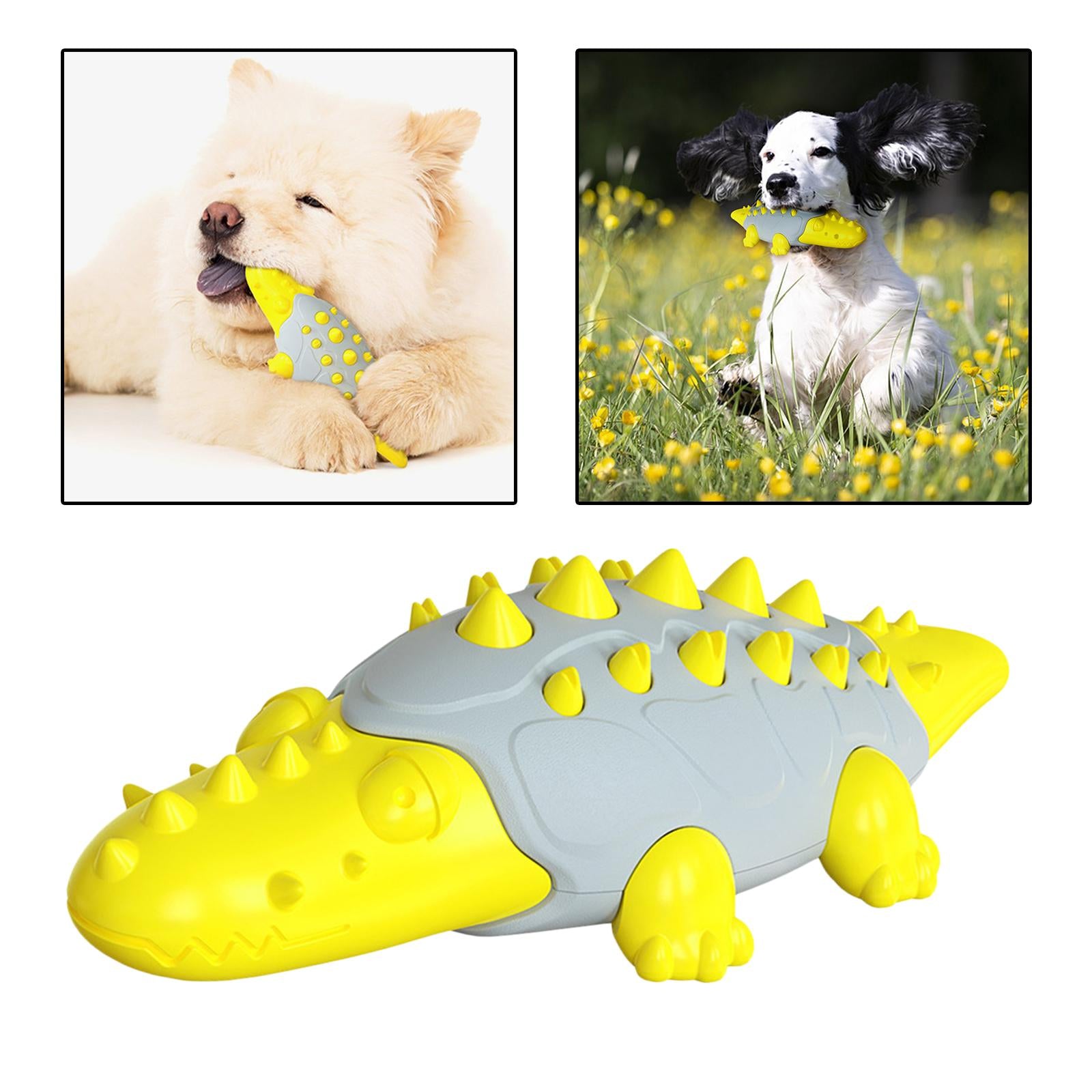 Pet Dog Chew Toy Molar Stick Dental Oral Care Teeth Cleaning Toothbrush Toy Yellow