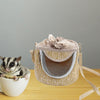 Small Pet Bag Knapsack Breathable Mesh Carrier for Outing Travel light brown