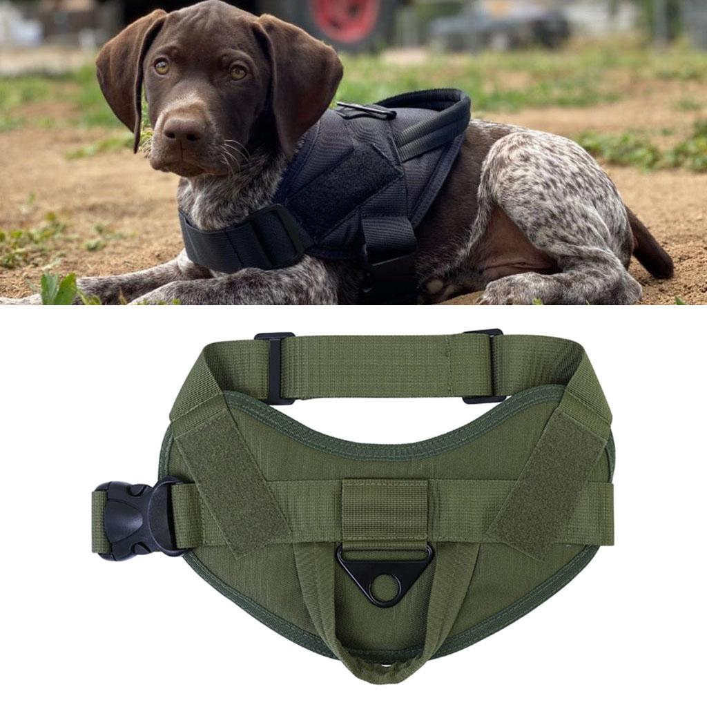 Dog Harness Vest No-Pull for Small Medium Large Dogs Hiking Armygreen S