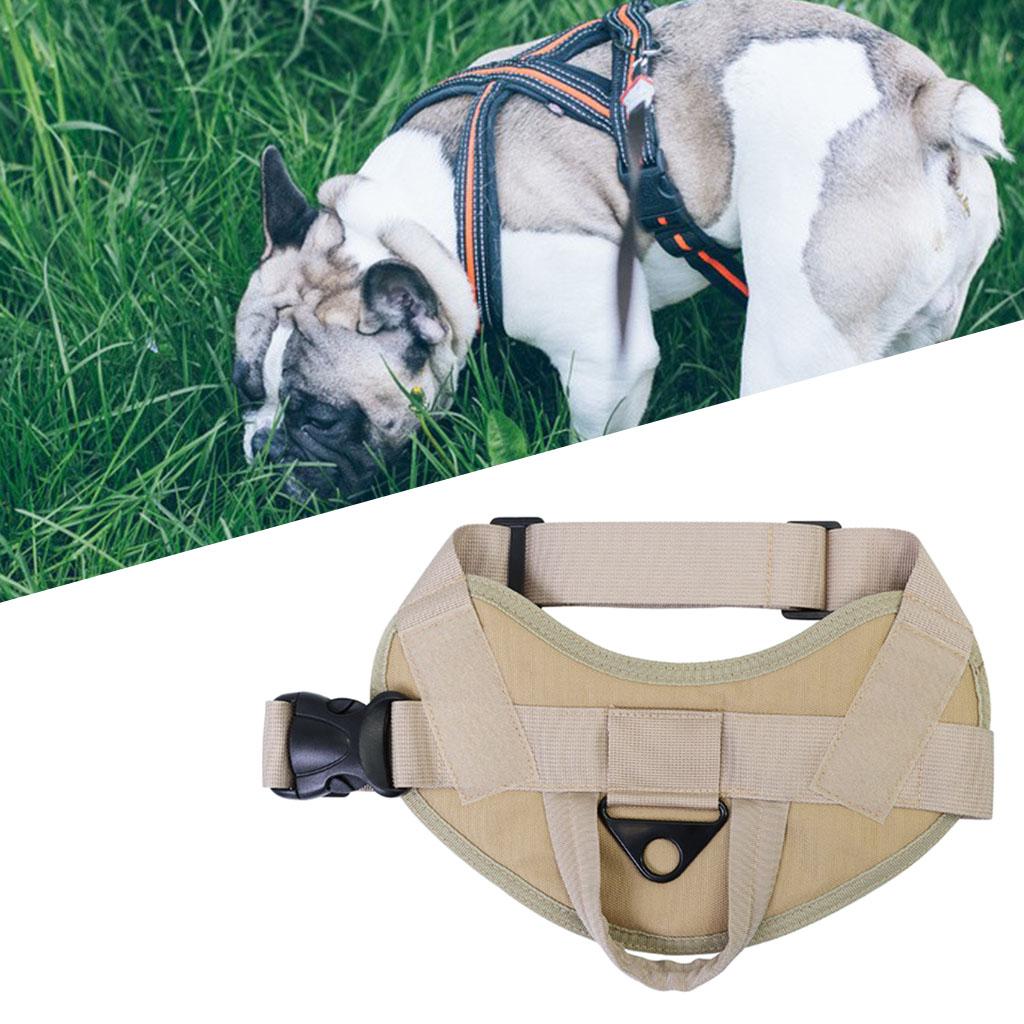 Dog Harness Vest No-Pull for Small Medium Large Dogs Hiking Khaki S