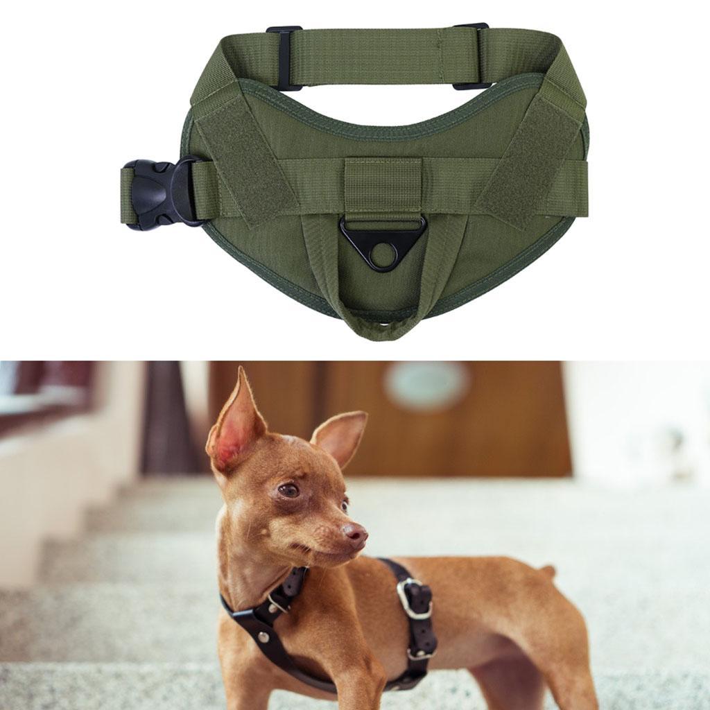 Dog Harness Vest No-Pull for Small Medium Large Dogs Hiking Armygreen L