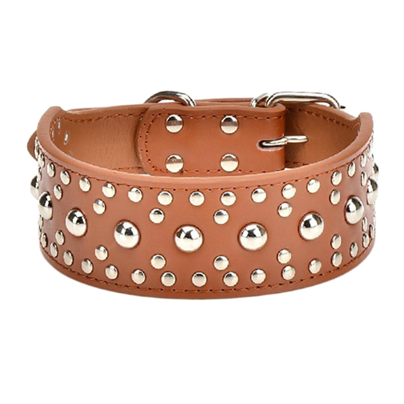 Puppy Collar Fashional for Walking Large Breed Dogs German Shepherd Dog L Brown