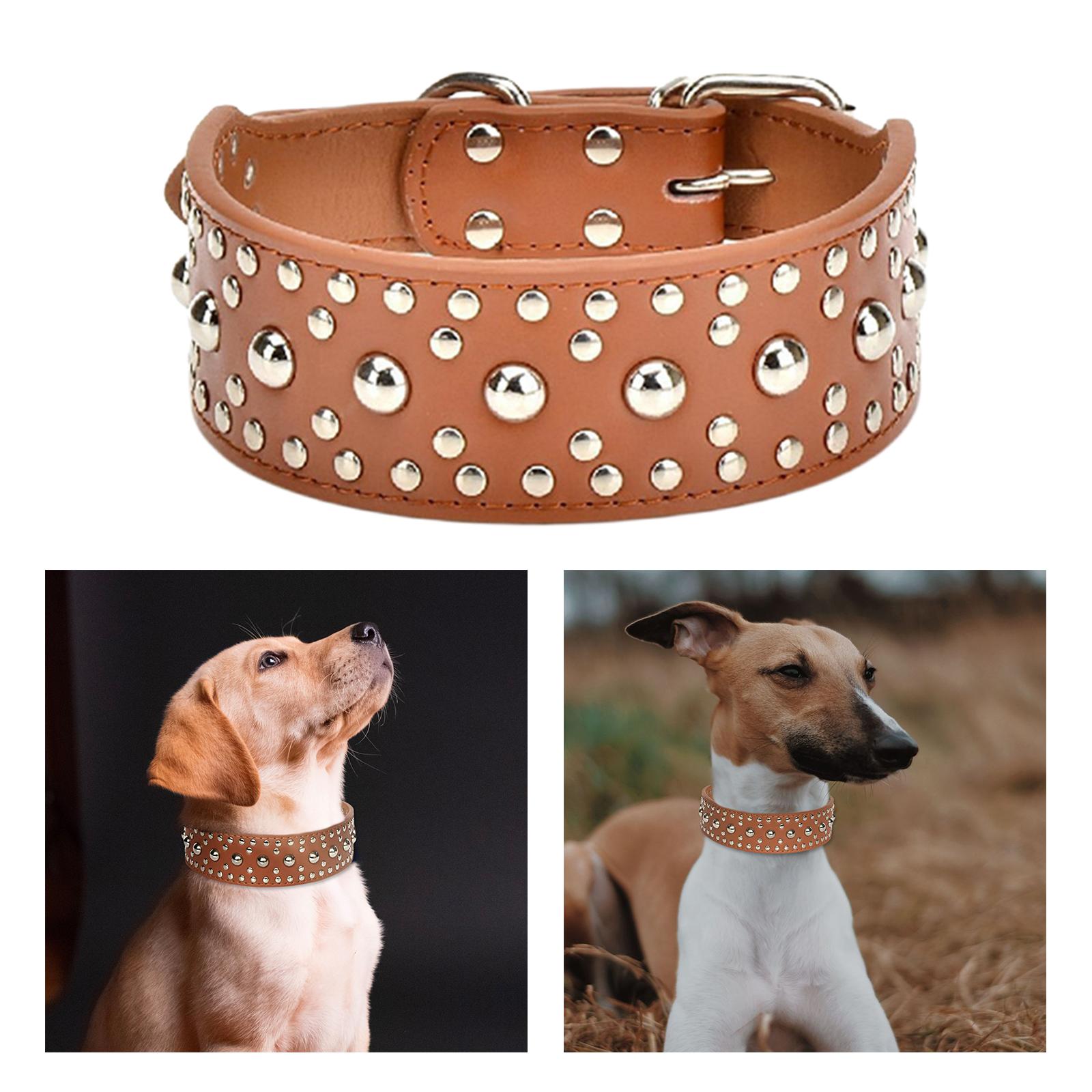 Puppy Collar Fashional for Walking Large Breed Dogs German Shepherd Dog L Brown