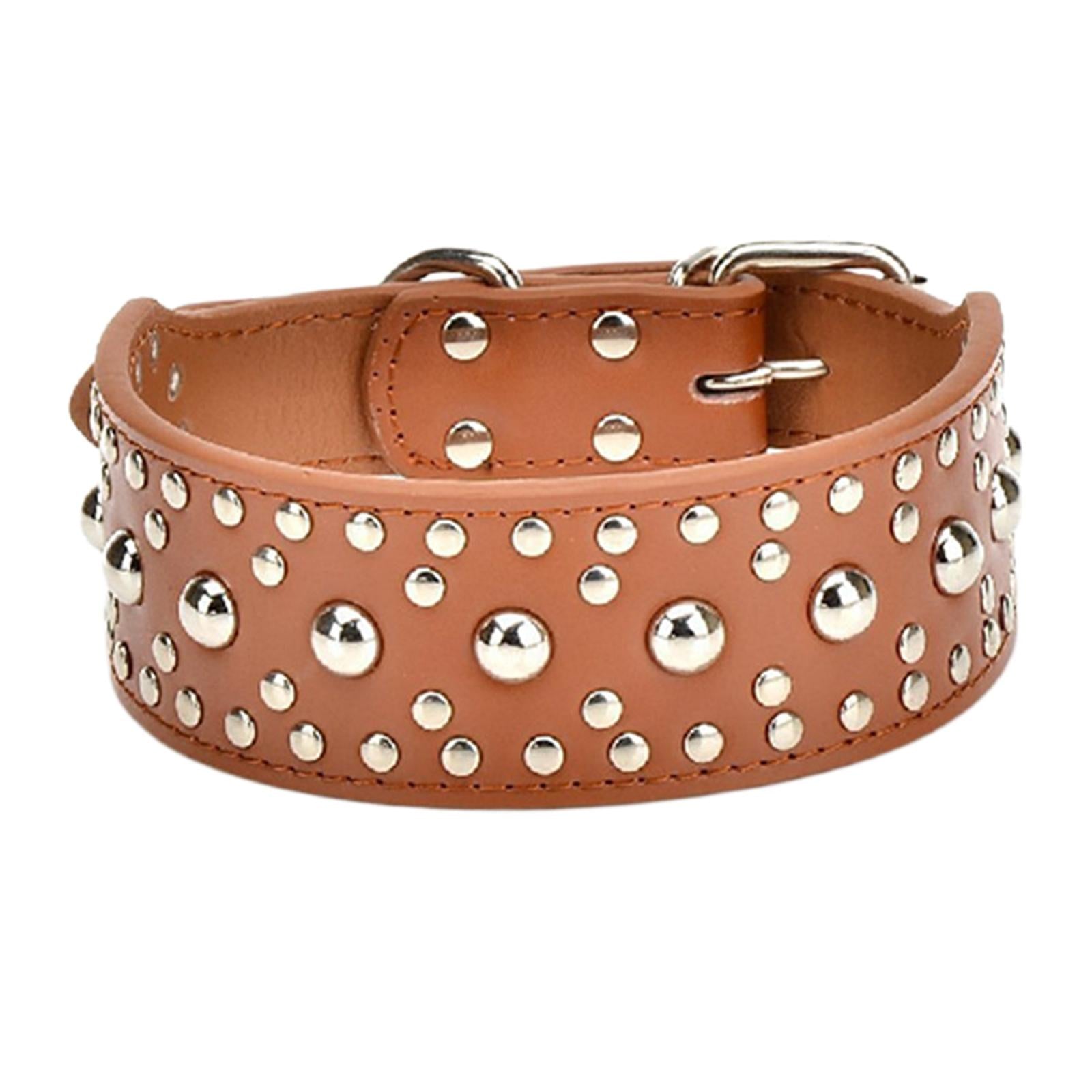 Puppy Collar Fashional for Walking Large Breed Dogs German Shepherd Dog L Brown