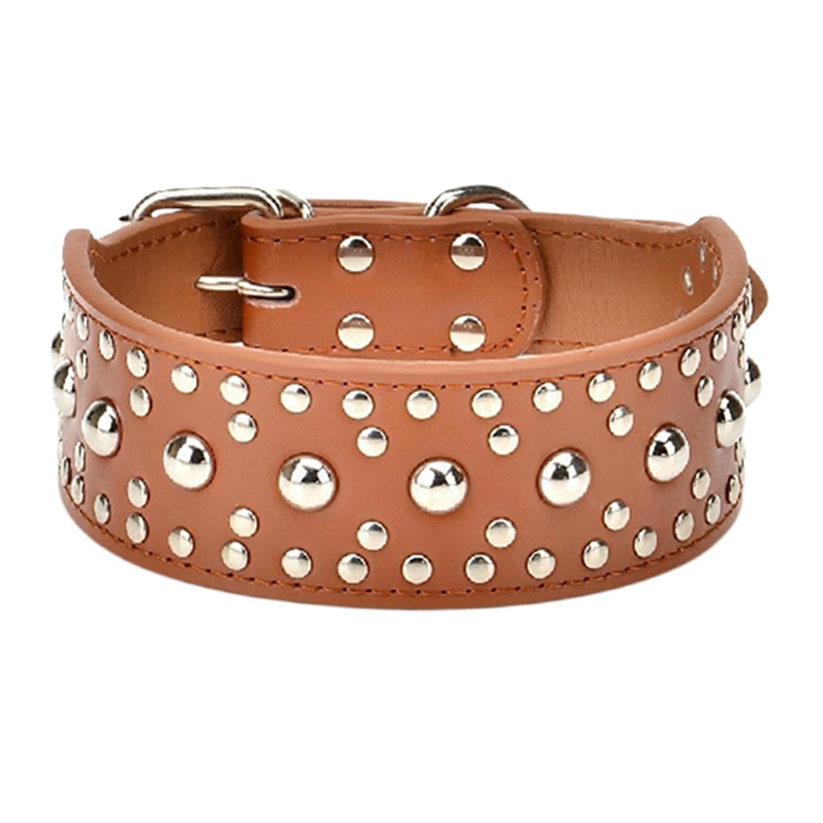 Puppy Collar Fashional for Walking Large Breed Dogs German Shepherd Dog M Brown