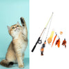 Feather Teaser Cat Toy Long Wand Fun Exercise Playing Training Toys Set