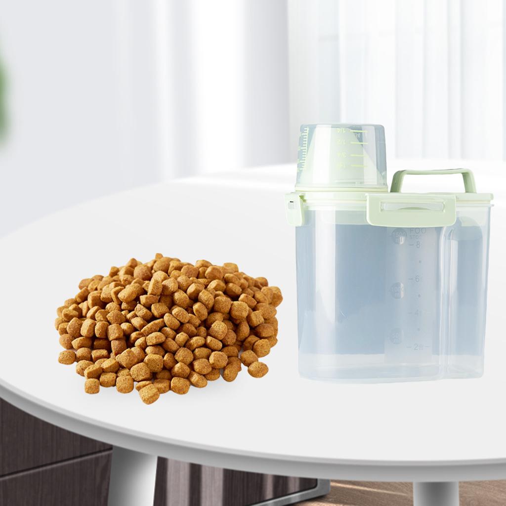 Airtight Pet Food Storage Container Bin For Pet Cat Dog Food Box green small