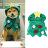 Small Pet Christmas Tree Costume Clothes Funny Warm Dog Jumpsuit Clothing Green S