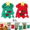 Small Pet Christmas Tree Costume Clothes Funny Warm Dog Jumpsuit Clothing Red S