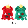 Small Pet Christmas Tree Costume Clothes Funny Warm Dog Jumpsuit Clothing Red S