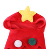 Small Pet Christmas Tree Costume Clothes Funny Warm Dog Jumpsuit Clothing Red S