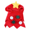 Small Pet Christmas Tree Costume Clothes Funny Warm Dog Jumpsuit Clothing Red S