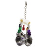 Bird Parrot 4 Pots Pendant Stainless Steel Acrylic String Chewing Bite Toys