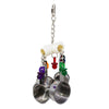 Bird Parrot 4 Pots Pendant Stainless Steel Acrylic String Chewing Bite Toys