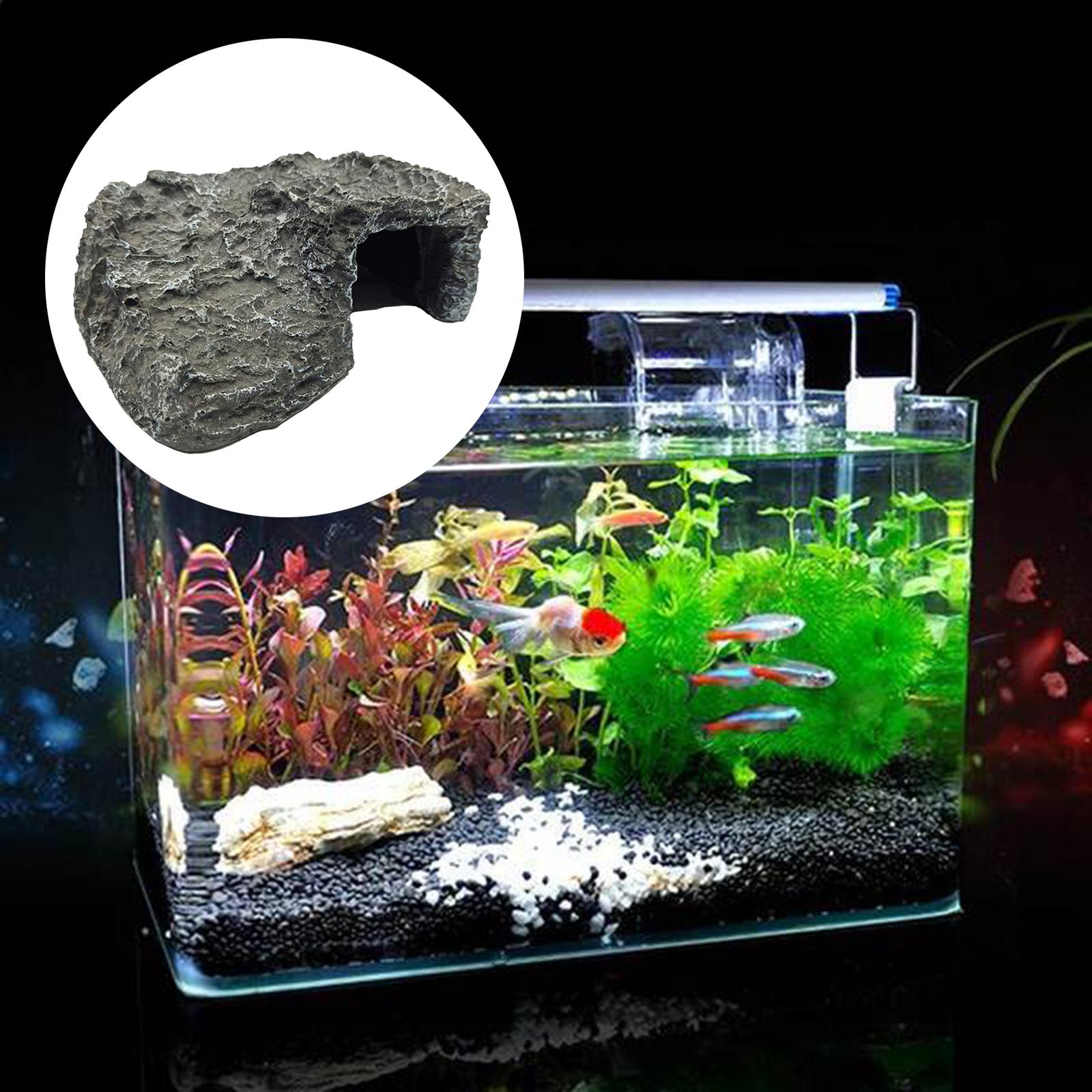 Reptile Hide Cave Habitat Snake Turtle Terrarium Landscape Decoration D