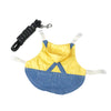 Rabbit Harness Adjustable Denim Jacket Coat for Small Animal L yellow