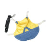 Rabbit Harness Adjustable Denim Jacket Coat for Small Animal L yellow