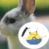 Rabbit Harness Adjustable Denim Jacket Coat for Small Animal L yellow