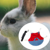 Rabbit Harness Adjustable Denim Jacket Coat for Small Animal L red