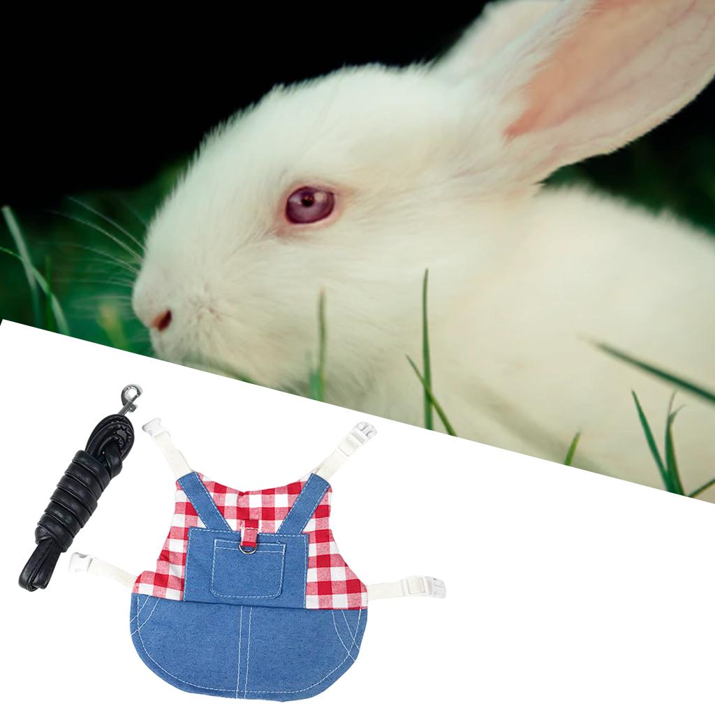 Rabbit Vest Harness Soft Breathable Jacket Coat for Walking Pet Supplies M Red