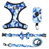 Dog Harness Set Breathable Bow-Knot Harnesses Vest for Training Running XL Blue