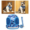 Adjustable Mesh Dog Harness with Leash Chest S M L XL for Small Dogs Cats Blue Camouflage L