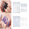 500 Pcs Coffin Nail Tips Half Cover False Nails DIY Nail Art Natural Color