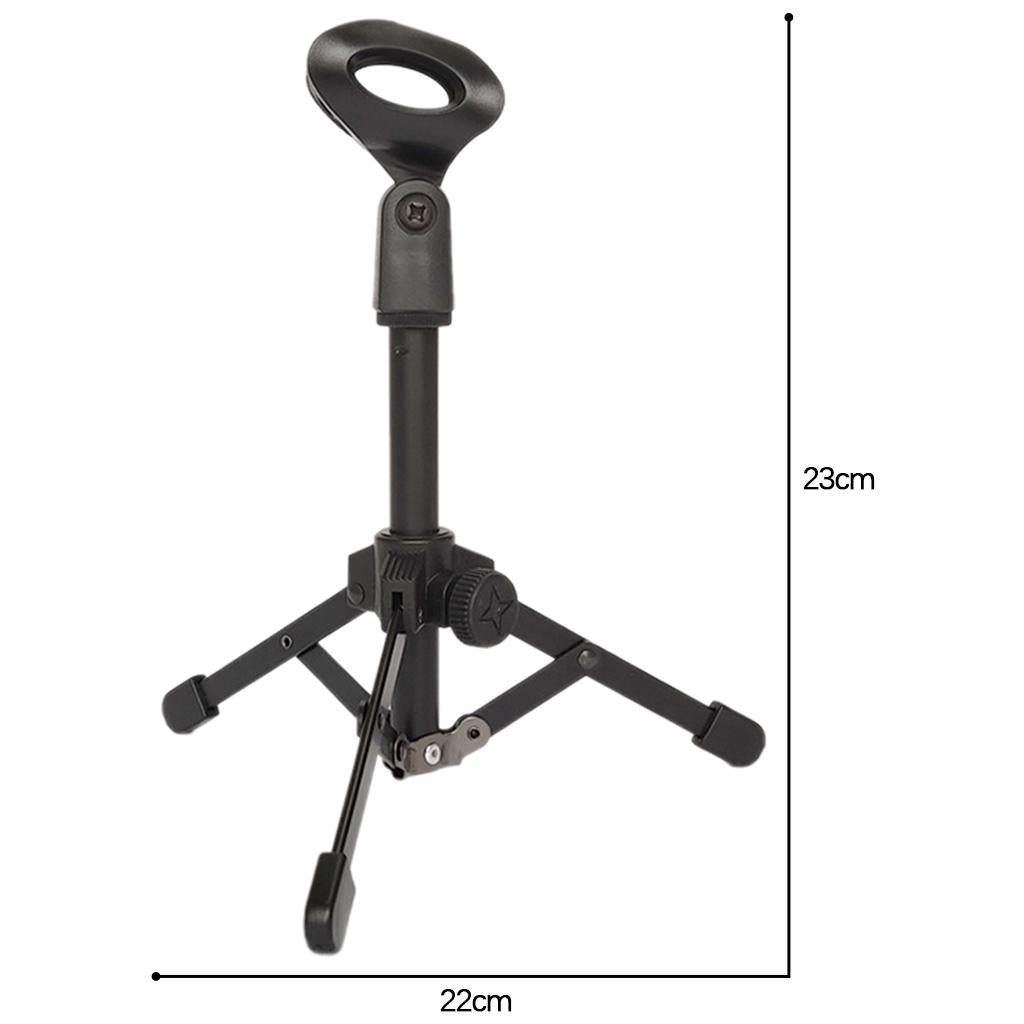 Mic Stand Desktop Tripod with Mic Clip Universal Portable for Lectures Live without phone stand