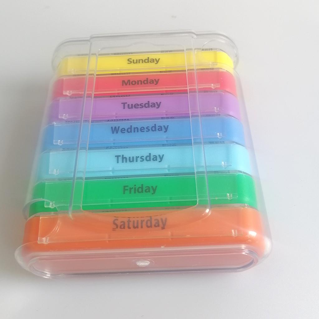 Weekly Pill Organizer 7 Day Case Daily Large Capacity to Hold Vitamins Pills