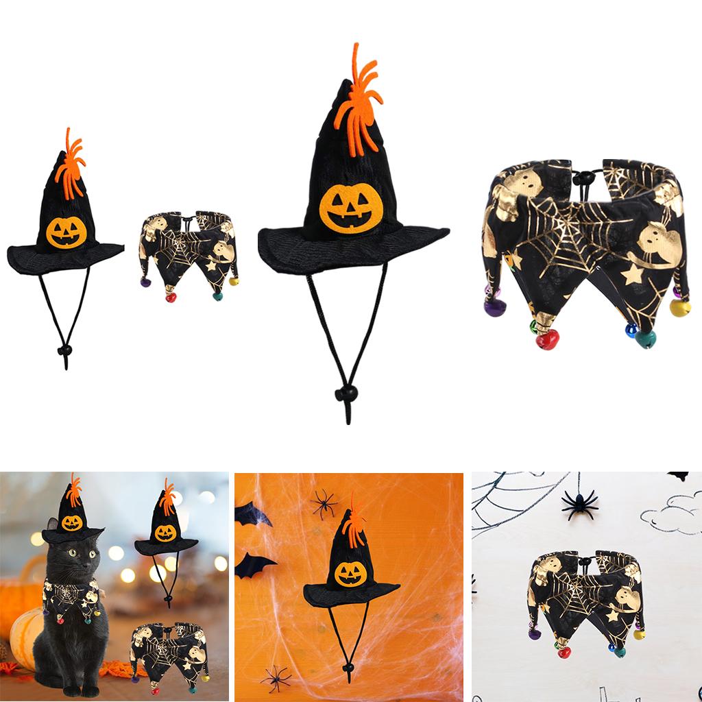 Soft Dog Cat Halloween Costumes Apparel Clothes Pet Supplies Hat Scarf