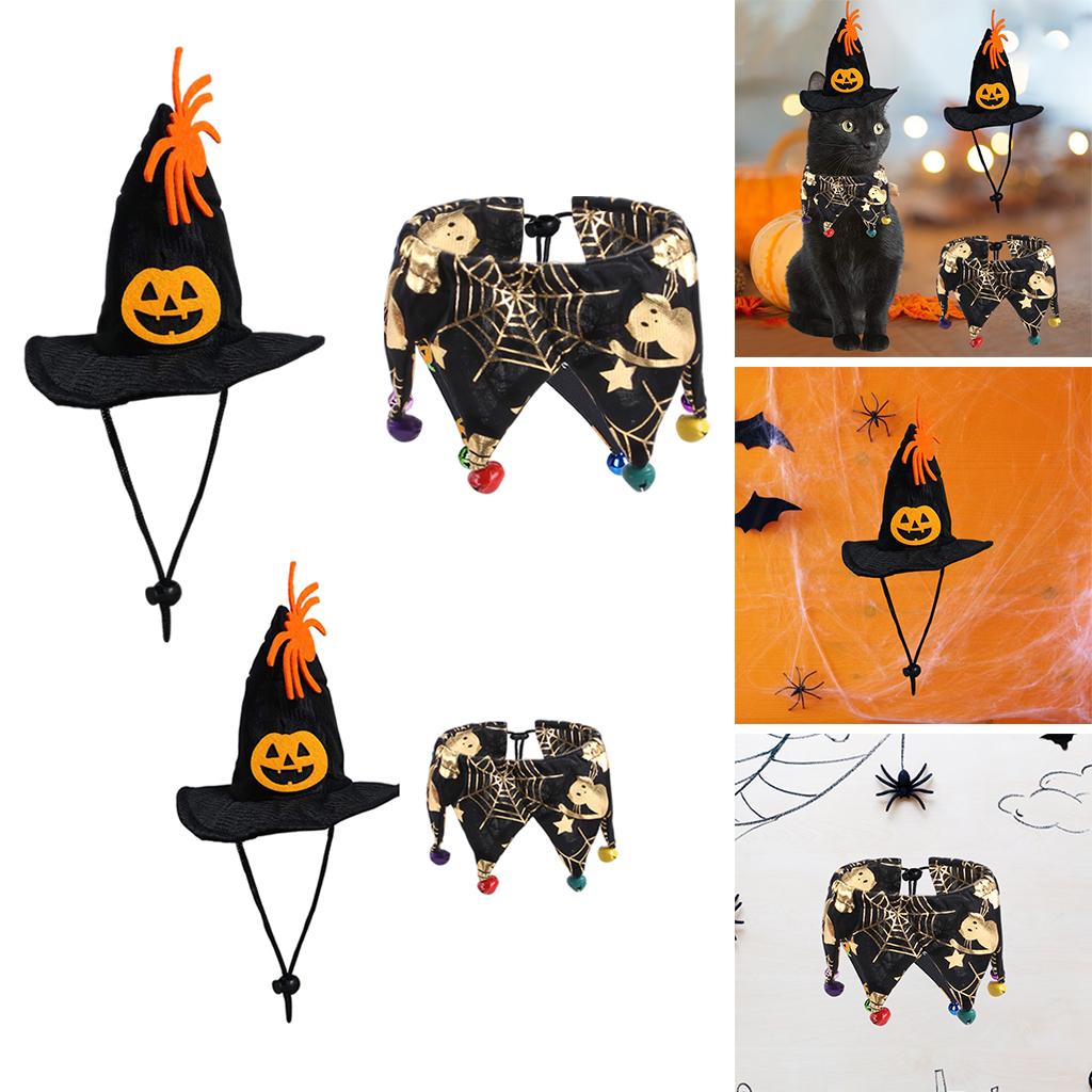 Soft Dog Cat Halloween Costumes Apparel Clothes Pet Supplies Hat Scarf