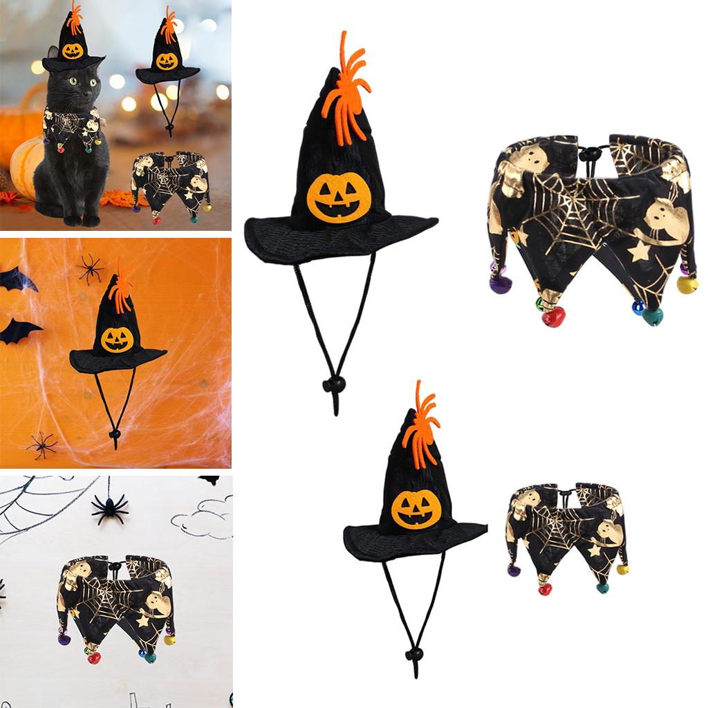 Soft Dog Cat Halloween Costumes Apparel Clothes Pet Supplies Hat Scarf