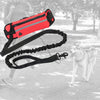 Strong Reflective Dog Leash Comfortable Pet Outdoor With Portable Waist Bag Red