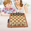 Load image into Gallery viewer, Portable 15x15&quot; Folding Wooden Chess Set Chessboard Board Game Lightweight