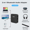 2 In 1 Bluetooth 5.0 Audio Transmitter Receiver Adapter 3.5mm Aux for TV PC