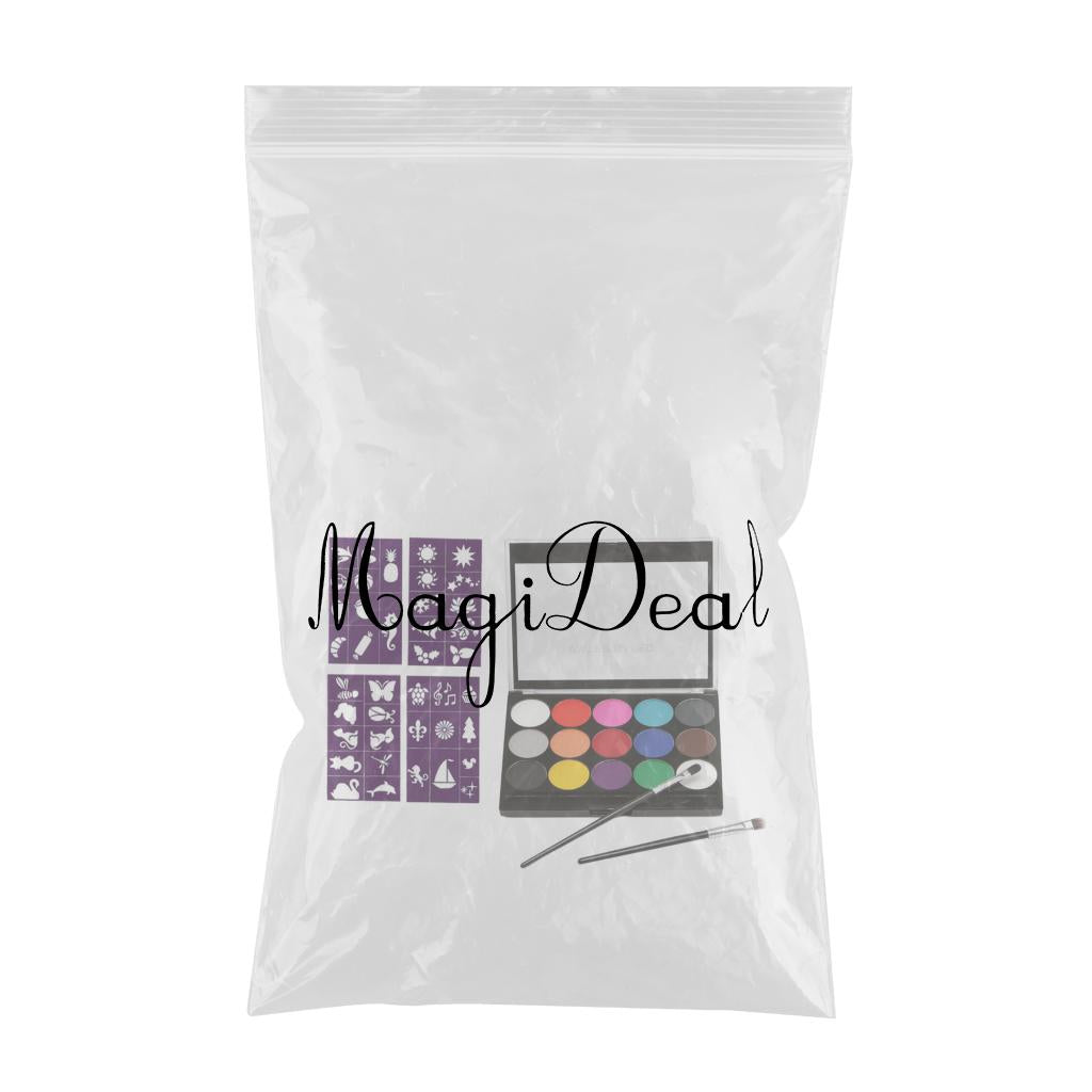 Face & Body Painting Pressed Powder Palettes Set 15 Colours Make Up Kit