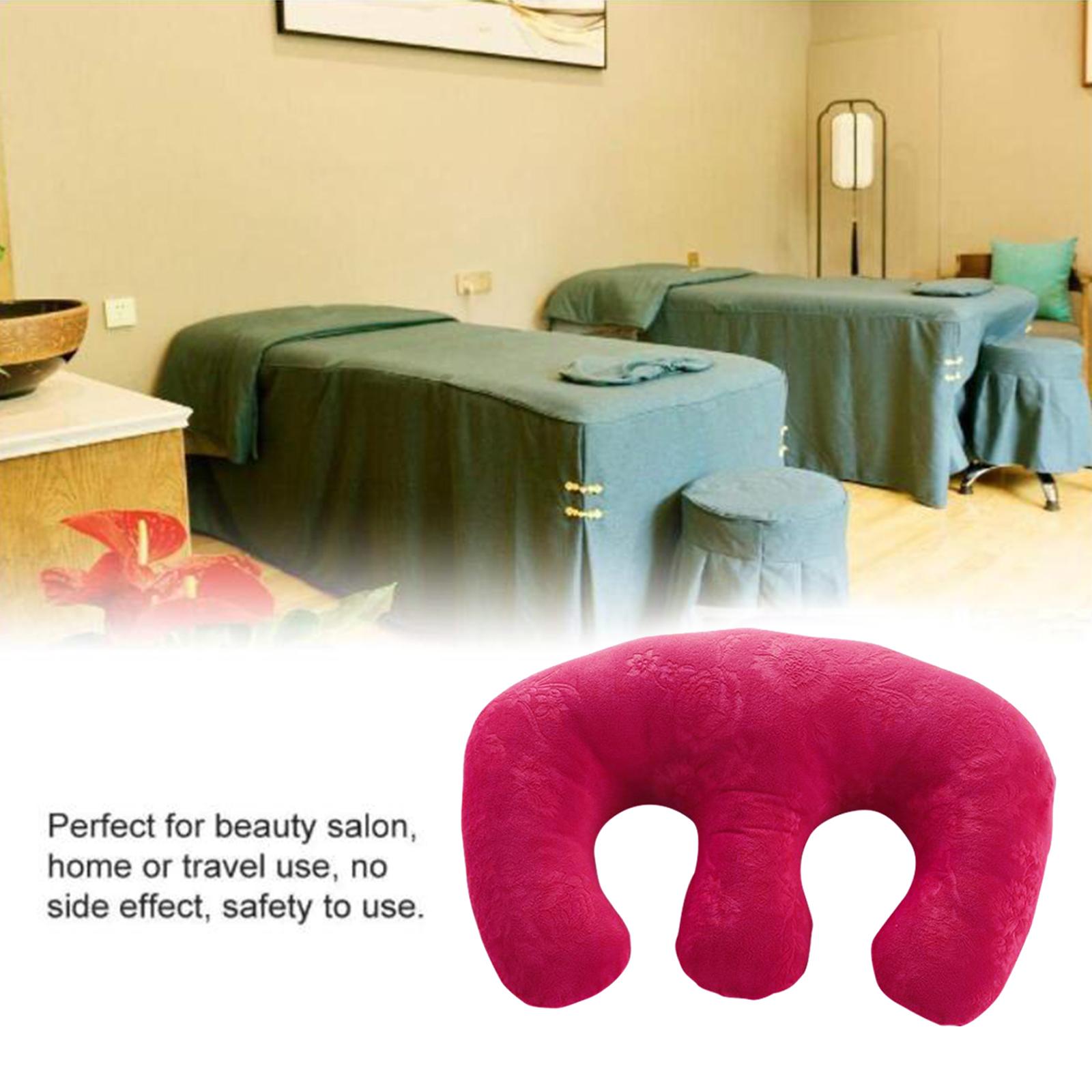 Detachable Chest Pillow Breast Pillow for SPA Beauty Salon Home  Rose Red