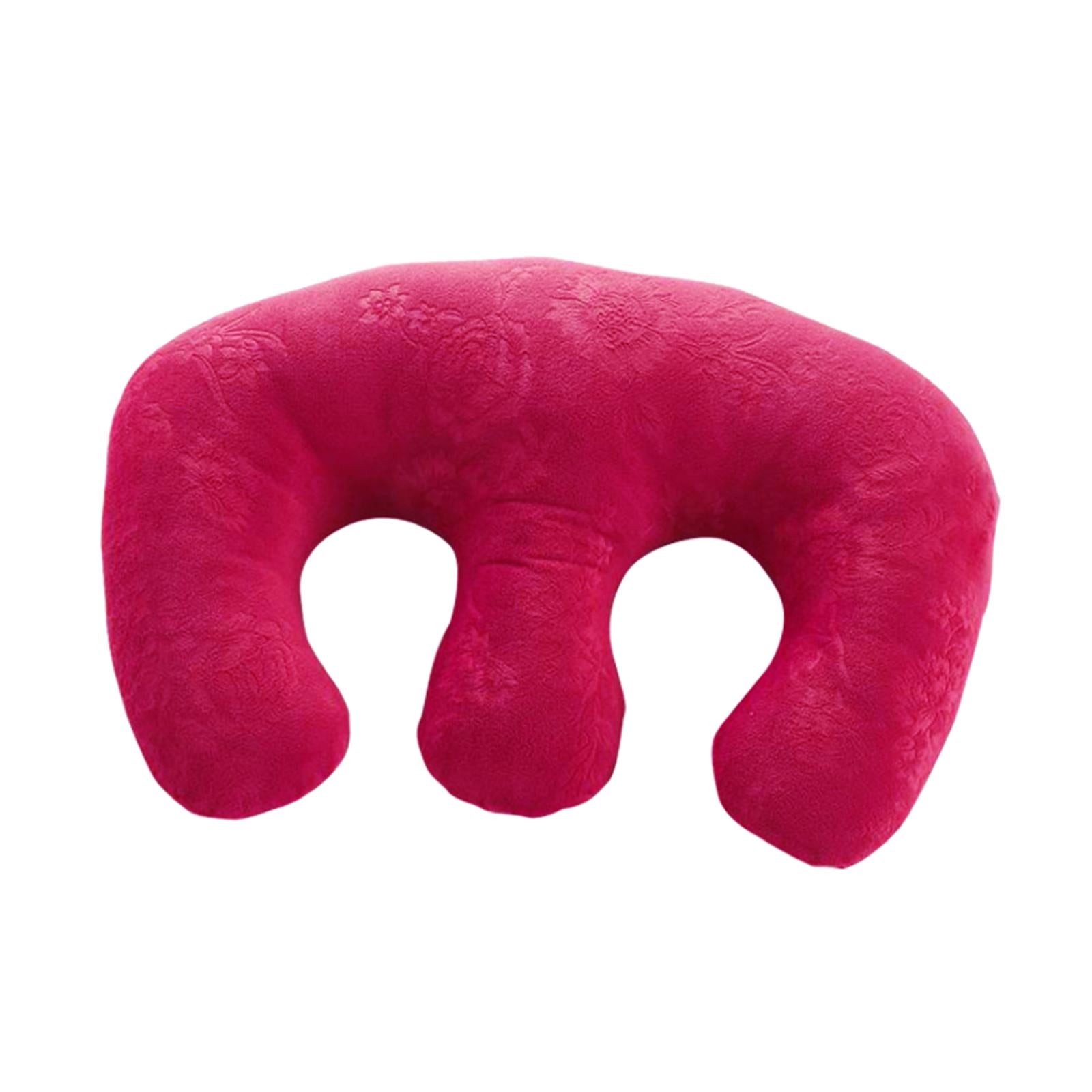 Detachable Chest Pillow Breast Pillow for SPA Beauty Salon Home  Rose Red