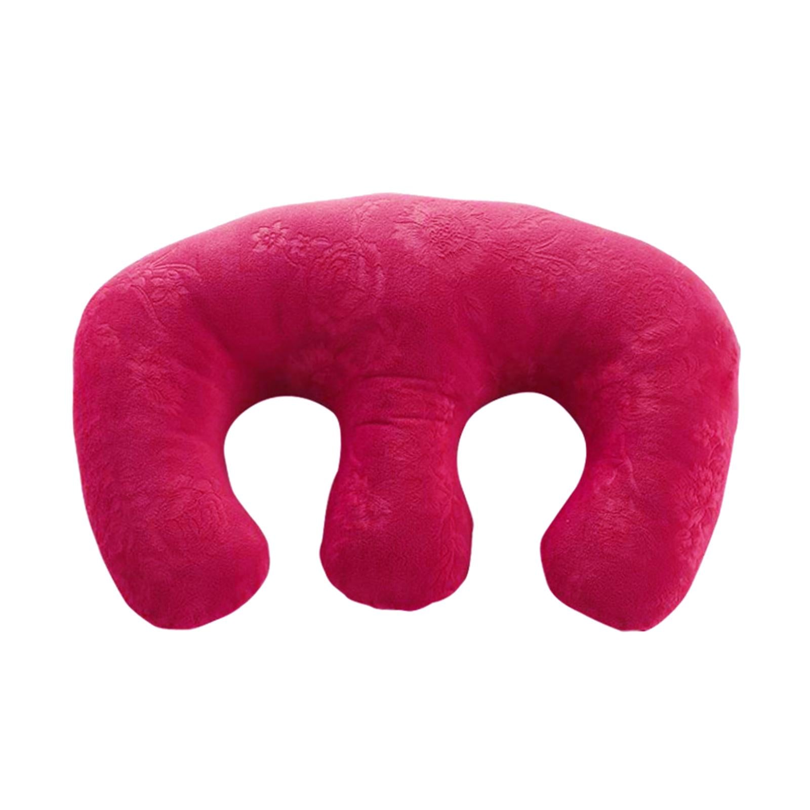 Detachable Chest Pillow Breast Pillow for SPA Beauty Salon Home  Rose Red