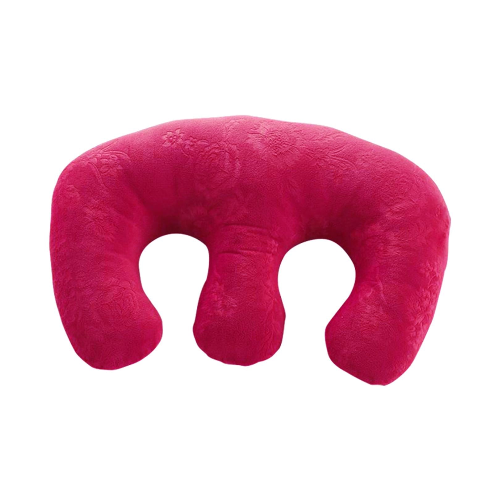 Detachable Chest Pillow Breast Pillow for SPA Beauty Salon Home  Rose Red