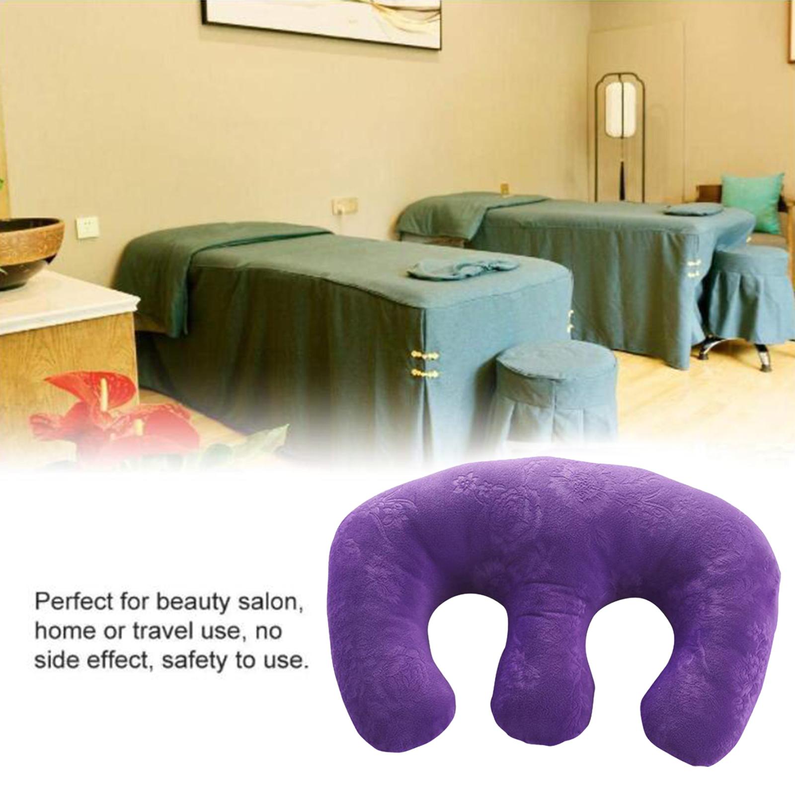 Detachable Chest Pillow Breast Pillow for SPA Beauty Salon Home  Purple