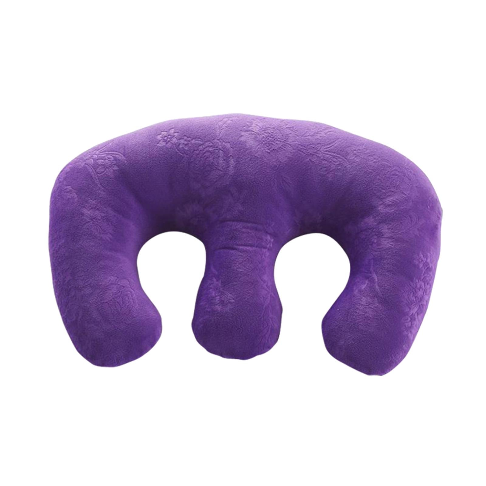 Detachable Chest Pillow Breast Pillow for SPA Beauty Salon Home  Purple