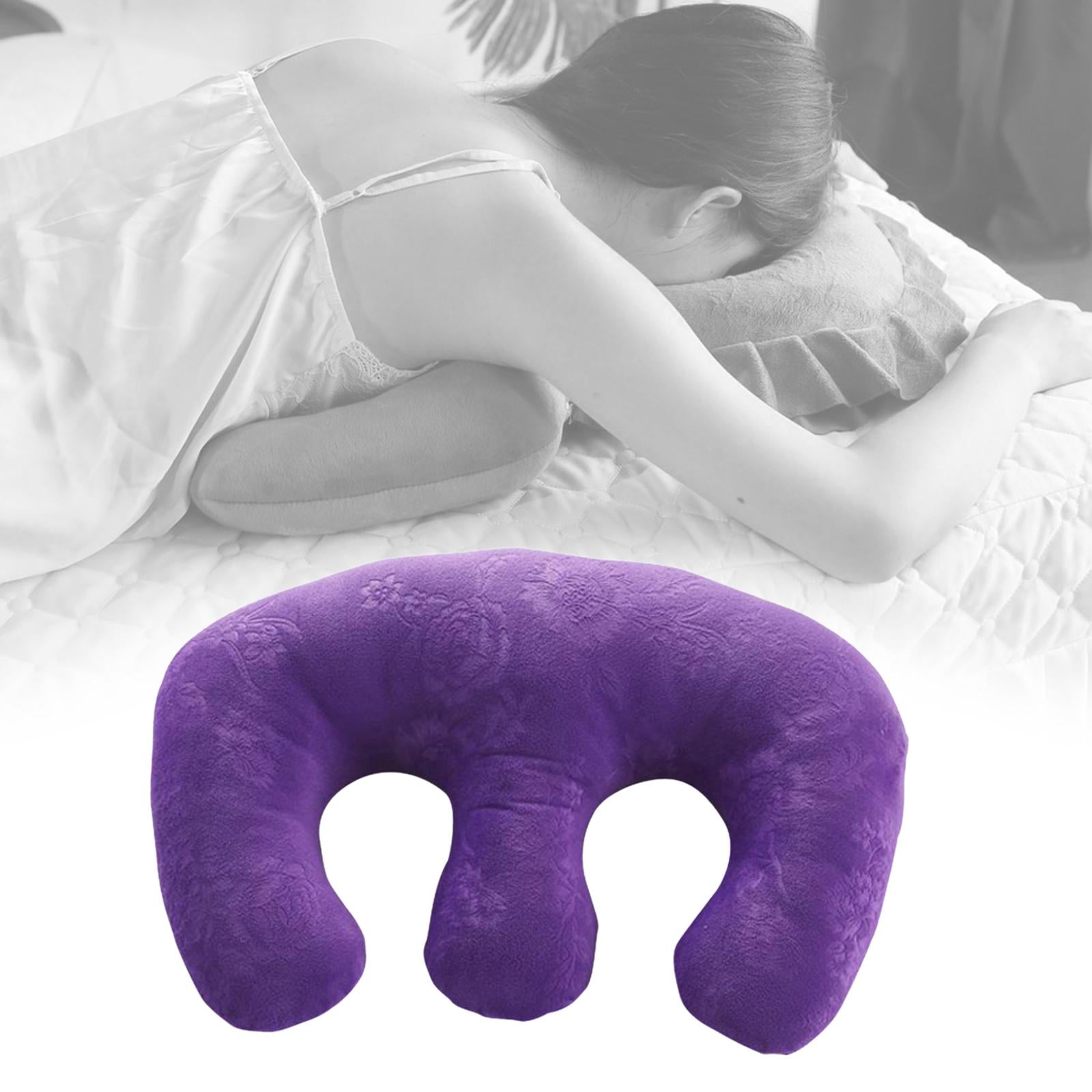 Detachable Chest Pillow Breast Pillow for SPA Beauty Salon Home  Purple