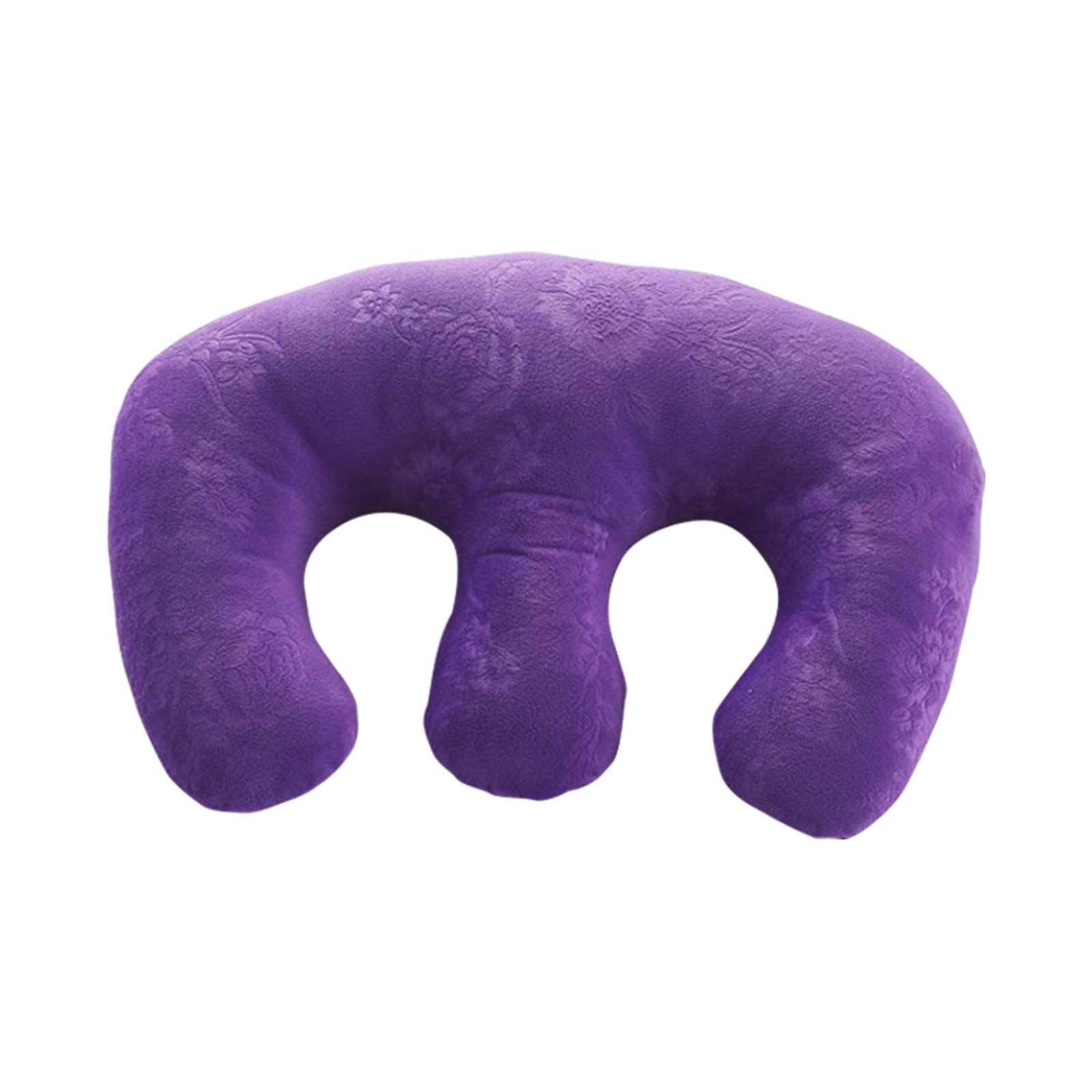 Detachable Chest Pillow Breast Pillow for SPA Beauty Salon Home  Purple