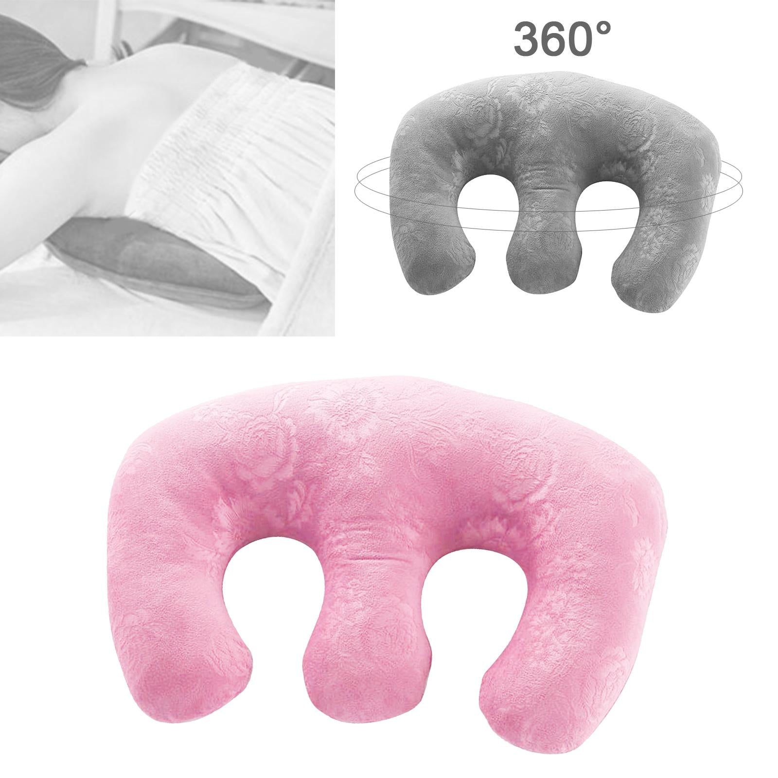 Detachable Chest Pillow Breast Pillow for SPA Beauty Salon Home  Pink