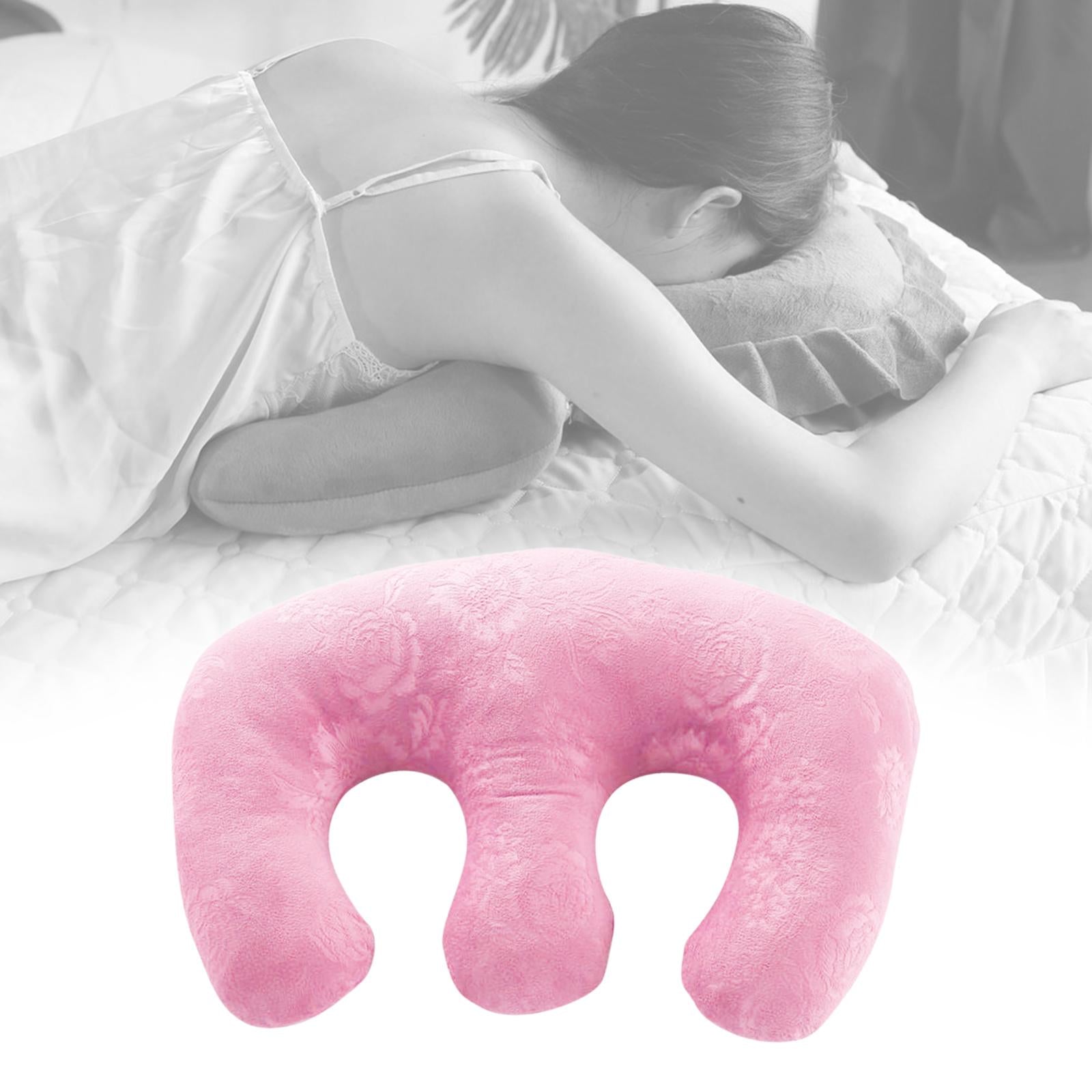 Detachable Chest Pillow Breast Pillow for SPA Beauty Salon Home  Pink