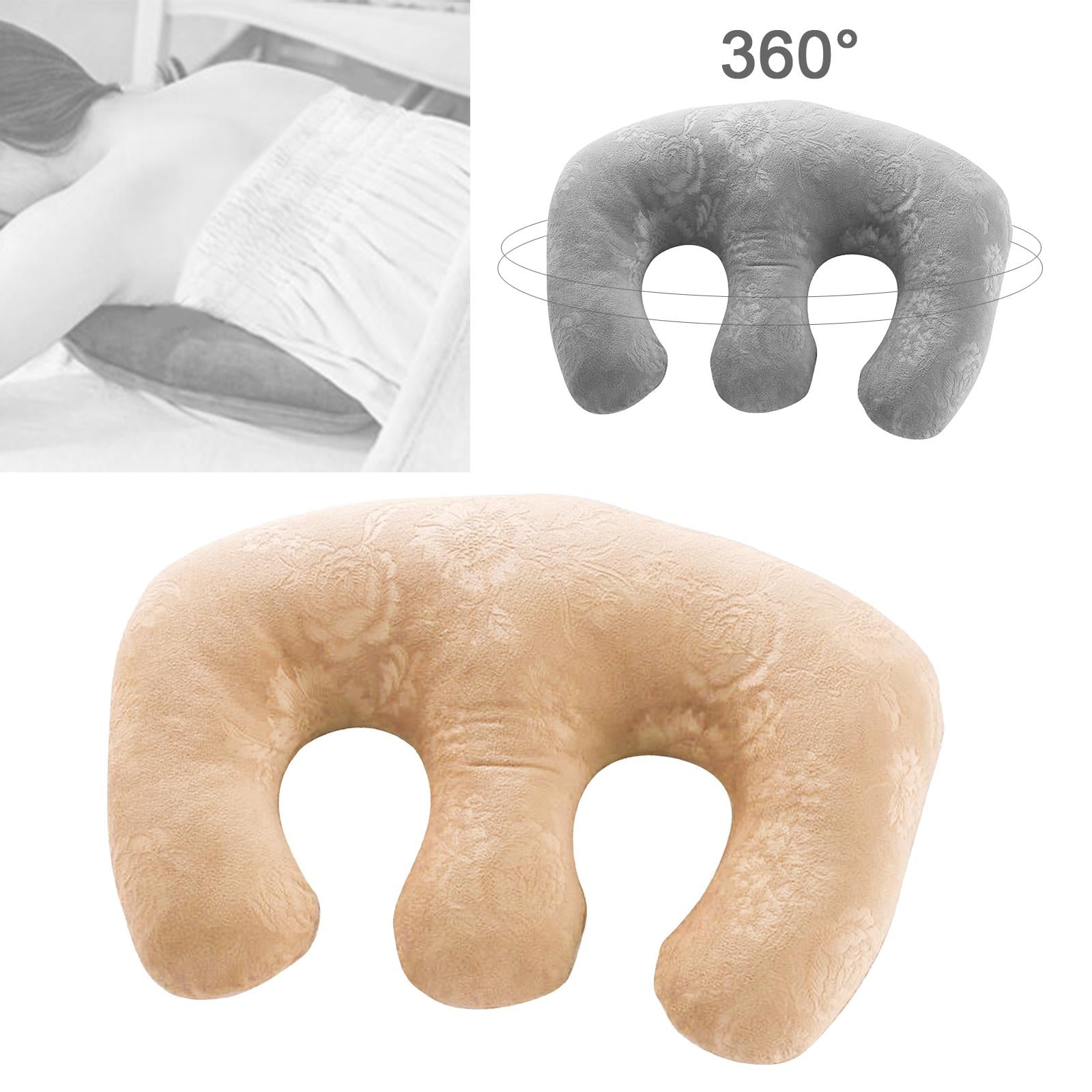 Detachable Chest Pillow Breast Pillow for SPA Beauty Salon Home  Golden