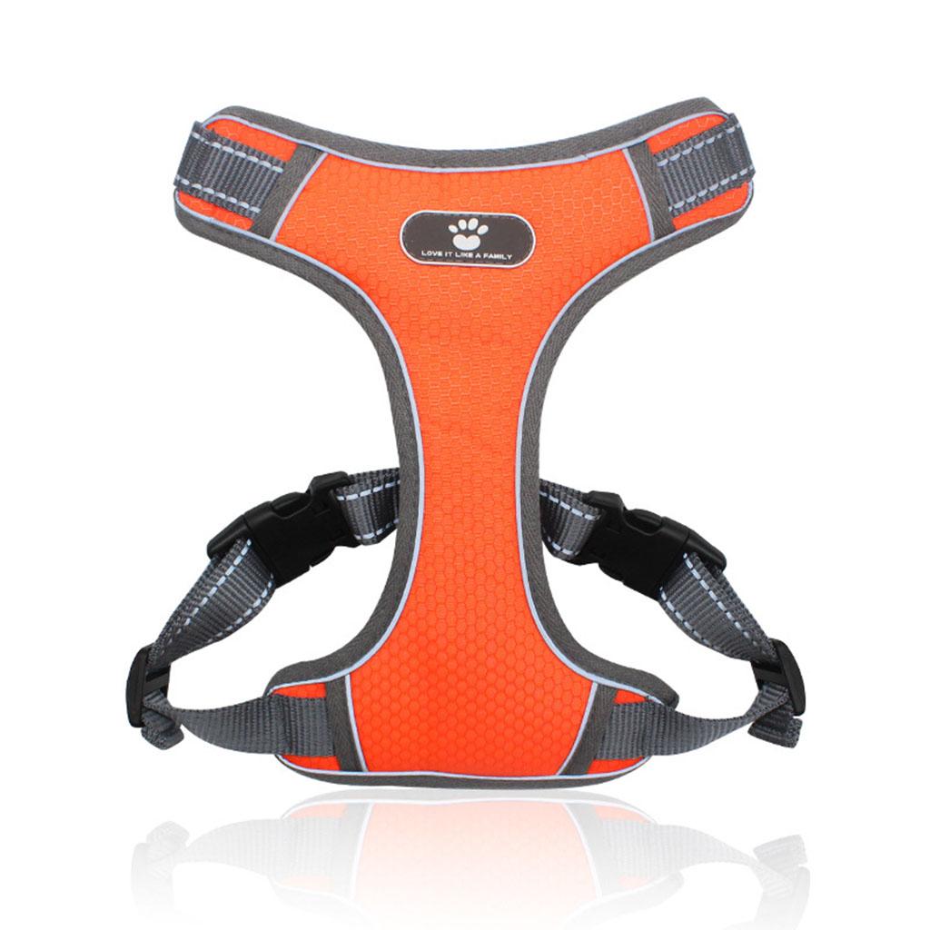 Soft Harness Vest Pet Harness Easy Control Comfortable for Large Medium Dogs Orange S