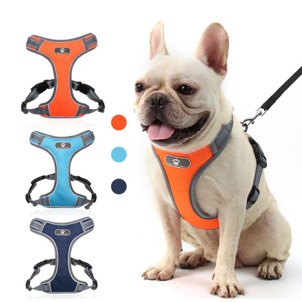 Soft Harness Vest Pet Harness Easy Control Comfortable for Large Medium Dogs Orange S